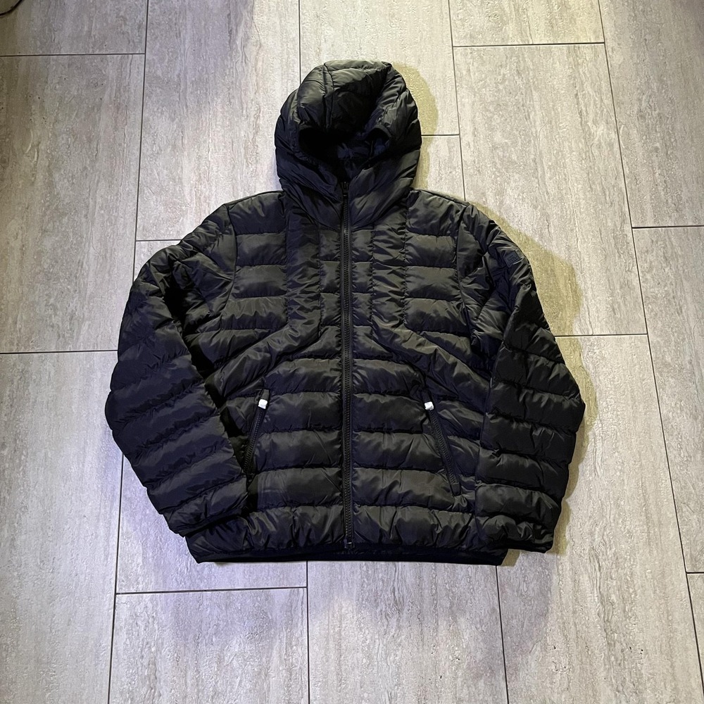 Diesel W-DWAIN-OUT-NEW Jacket Mens Small Black Hooded Puffer Insulated New